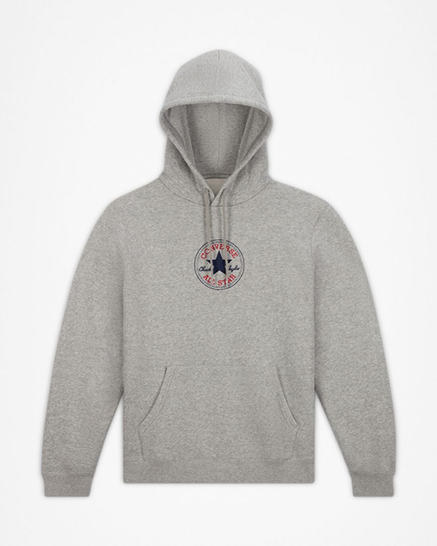 Mikiny S Kapucňou Converse Go-To Chuck Taylor Patch Standard Fit Pullover Panske Siva | SK ZXLRH0